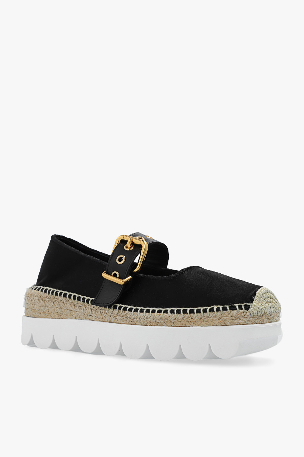 Black Petal satin platform espadrilles Marni IetpShops HK